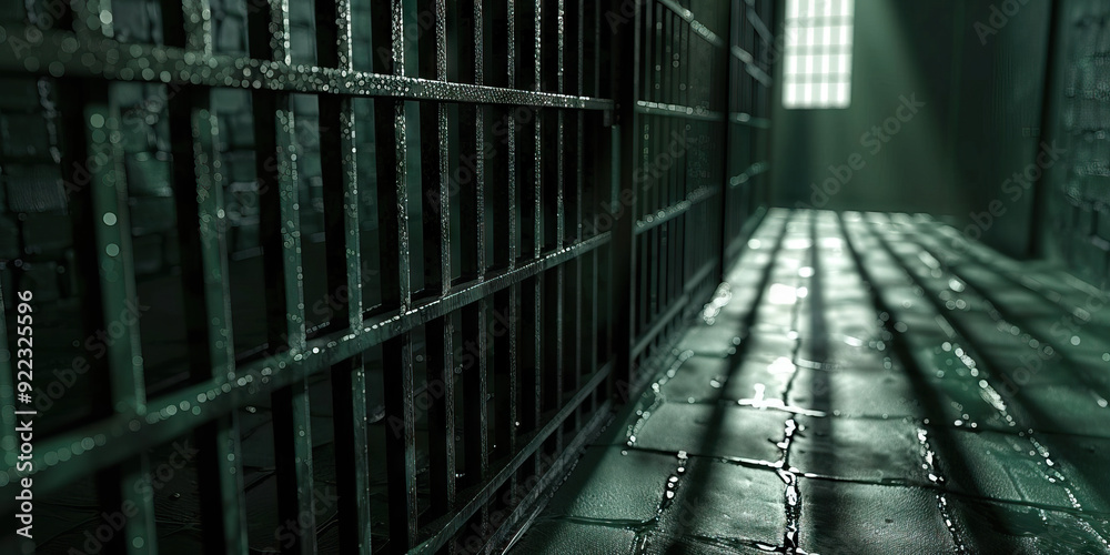 A prison cell, bars cast in shadows, offers little comfort to the inmates who reside within its confines A prison cell, bars cast in shadows, offers little comfort to the inmates who reside within its confines