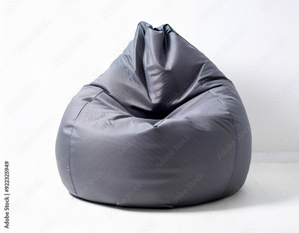 Modern black beanbag isolated on white background. Clipping path Modern black beanbag isolated on white background. Clipping path