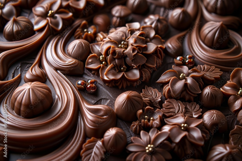 Chocolate background. Generative AI