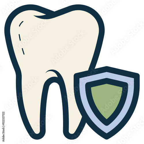 tooth shield secure protection icon
