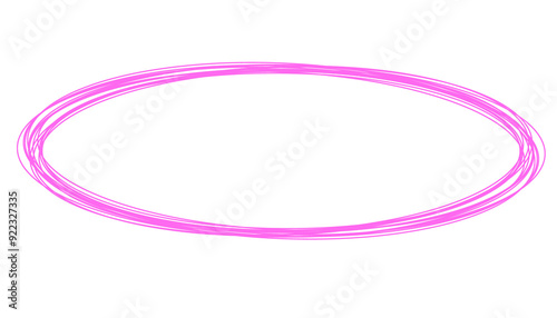 Oval Line Marking Illustration  inspired by tangled and messy complicated thread Doodle Highlights That Can Be Used For Sticker, Icon, Decorative, etc. | Marker circle with pink color
