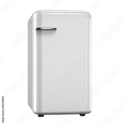 Isolated Mini Refrigerator with Classic Design and Smooth Finish.