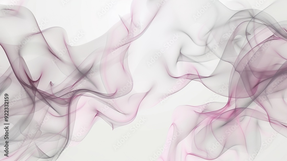 Fototapeta premium Mesmerizing Psychedelic Smoke Art: Vibrant Colors and Abstract Patterns on a Pure White Canvas