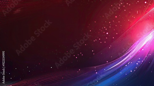 Abstract digital art with blue and red wave