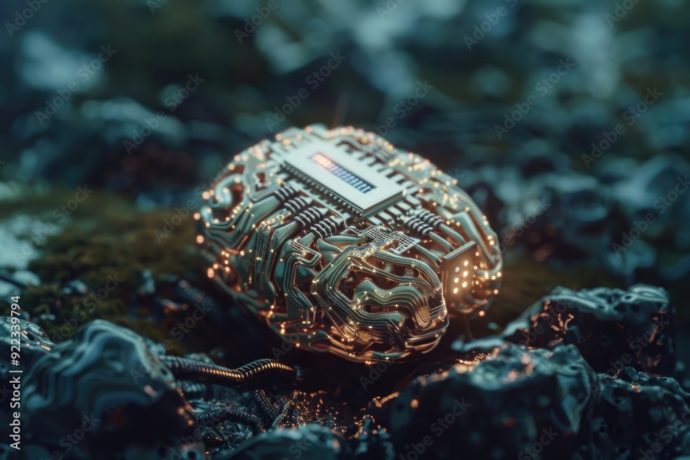 An image of cutting edge AI technology, represented by a sophisticated circuit board in the form of a brain, set against a dark environment that suggests advanced capabilities and complexity. An image of cutting edge AI technology, represented by a sophisticated circuit board in the form of a brain, set against a dark environment that suggests advanced capabilities and complexity.
