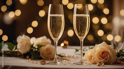 two glasses of champagne