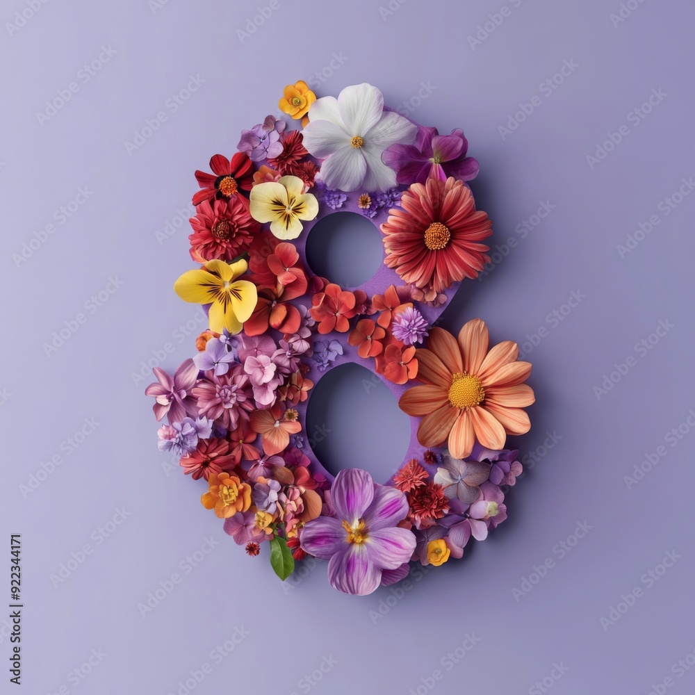Empowerment in Bloom: A Vibrant Feminist Illustration Celebrating Women's Day with the Symbolic Purple of Revolution, Nonviolence, and Strength Empowerment in Bloom: A Vibrant Feminist Illustration Celebrating Women's Day with the Symbolic Purple of Revolution, Nonviolence, and Strength