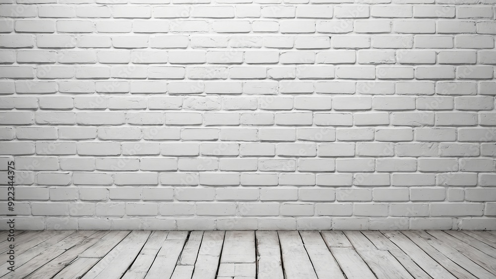 Fototapeta premium Clean White Brick Background Wall