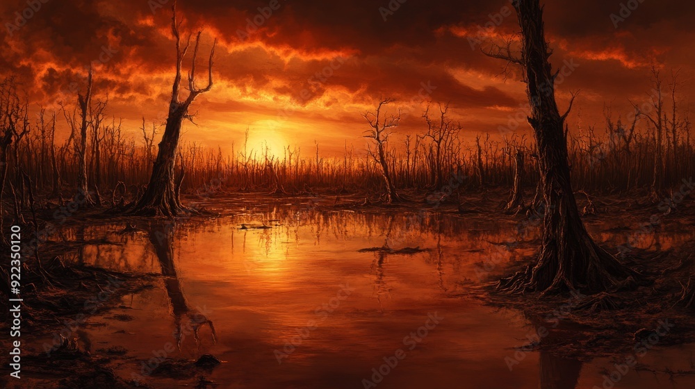 Solitary Sunset Contemplation. Generative AI Solitary Sunset Contemplation. Generative AI
