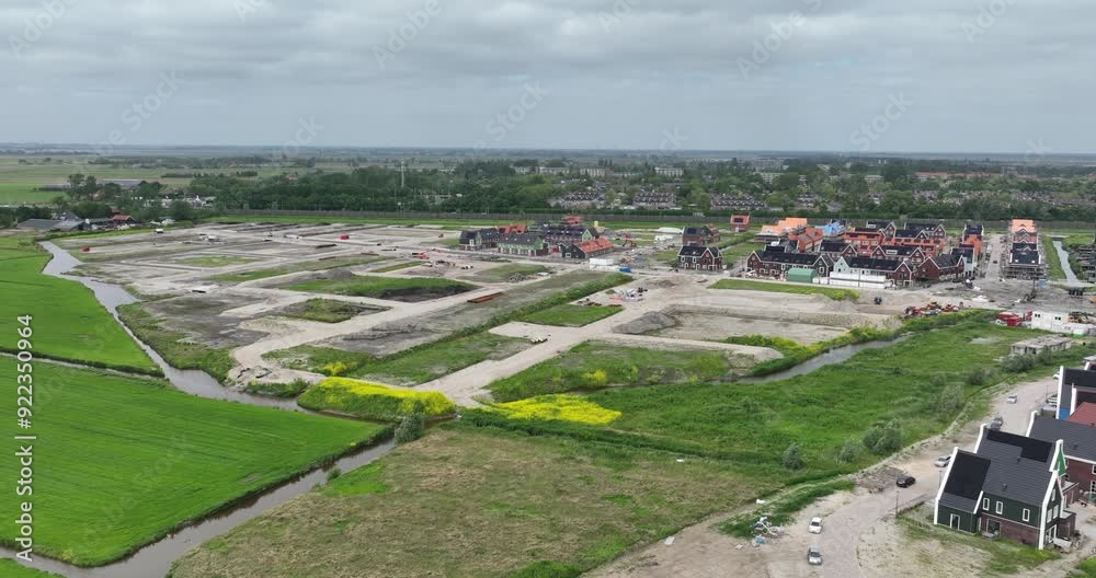 Residential construction suburban, aerial overview. Residential construction suburban, aerial overview.