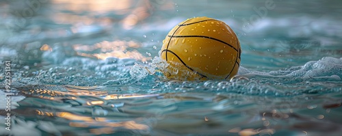Minimalist water polo, single cap, white background, soft light