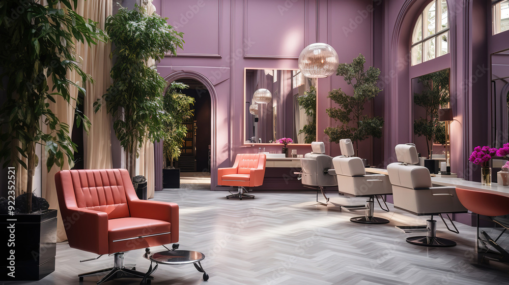 Obraz premium Vintage chairs in barbershop