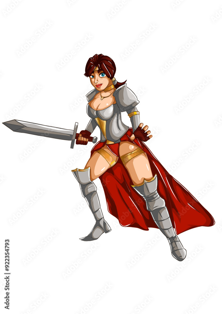 Obraz premium the girl with a sword