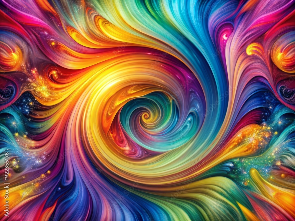 Vibrant swirling shapes and colors dance across a mesmerizing liquid background, evoking a sense of psychedelic wonder and creative energy in this stunning visual display. Vibrant swirling shapes and colors dance across a mesmerizing liquid background, evoking a sense of psychedelic wonder and creative energy in this stunning visual display.