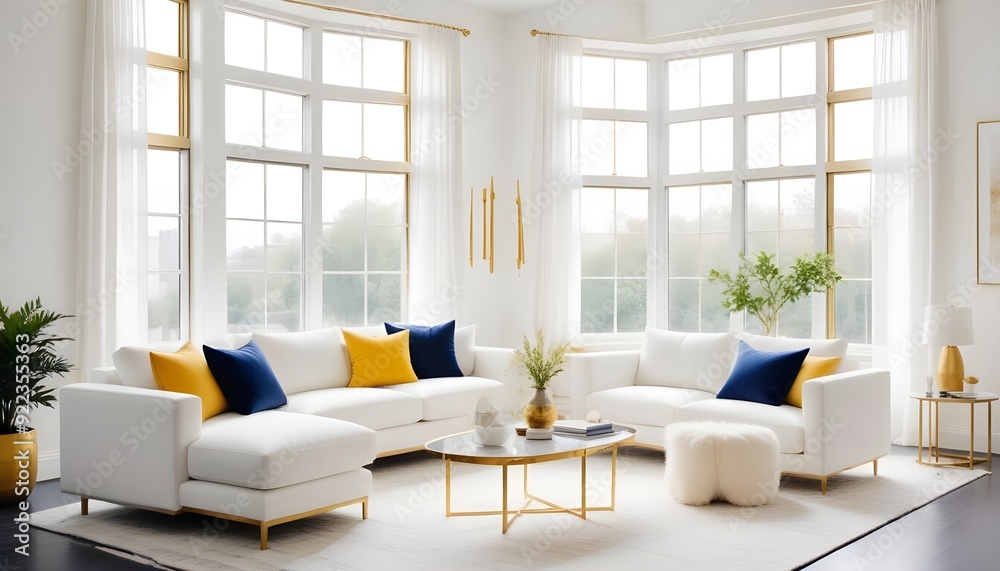 Fototapeta premium Photo interior modern design room 3d illustration