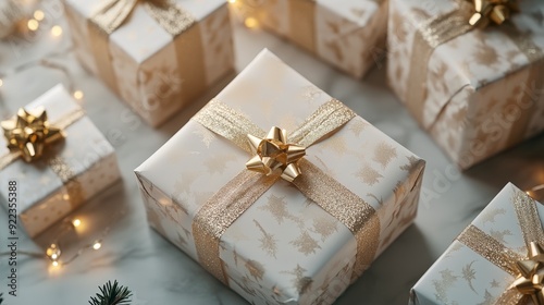 Elegant Gift Box Mockup Collection in Festive and Luxurious Settings