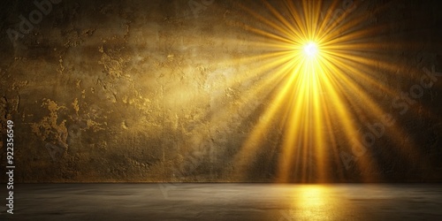 Opulent golden sun glare on a dark, empty wall , luxury, ambiance, radiance, opulence, glare, gold, wall, sunlight