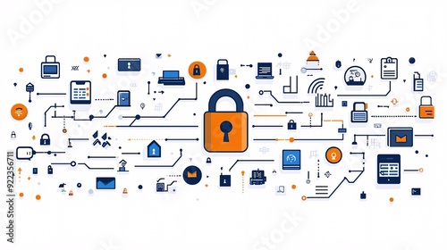 Incident Response for APTs with Lock: An illustration of incident response protocols for advanced persistent threats, featuring a lock symbol to represent detailed response plans and threat analysis.
