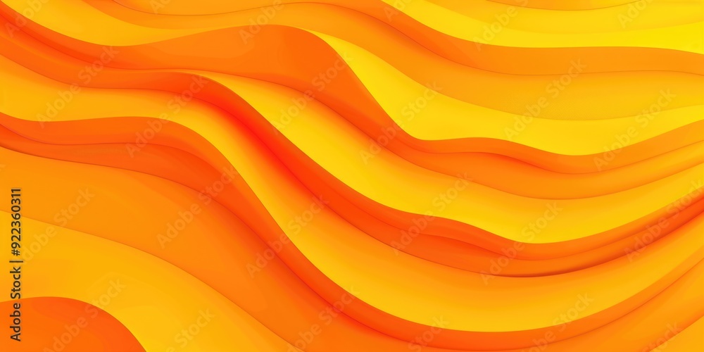Glowing orange sunset with wavy lines creating a warm, serene atmosphere Glowing orange sunset with wavy lines creating a warm, serene atmosphere