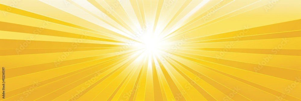 Yellow Rays of Sunshine in Retro Style Background. Pop Art Banner with Sunburst Yellow Rays of Sunshine in Retro Style Background. Pop Art Banner with Sunburst