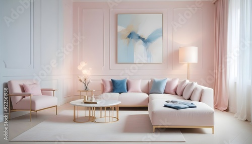 Photo interior modern design room 3d illustration