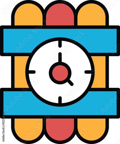 a Hand grenade icon in line style