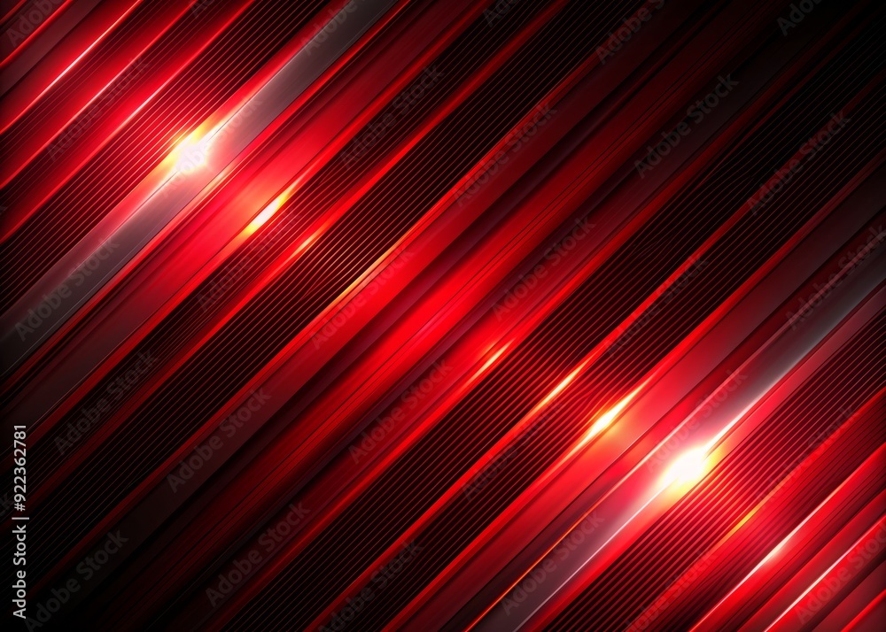 Vibrant red and black abstract light pattern with gradient effect seamlessly blends into sleek, clean, and modern diagonal background, evoking high-tech and futuristic atmosphere. Vibrant red and black abstract light pattern with gradient effect seamlessly blends into sleek, clean, and modern diagonal background, evoking high-tech and futuristic atmosphere.