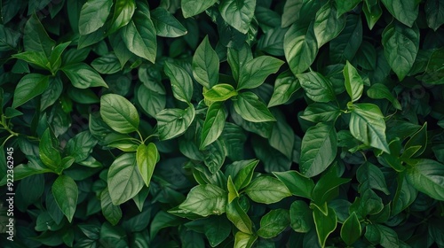 Bright green plant leaves with sunlight filtering through, indicative of healthy growth and vibrant natural scenery.