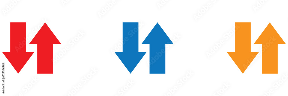 Swipe up and down icon vector set collection Swipe up and down icon vector set collection