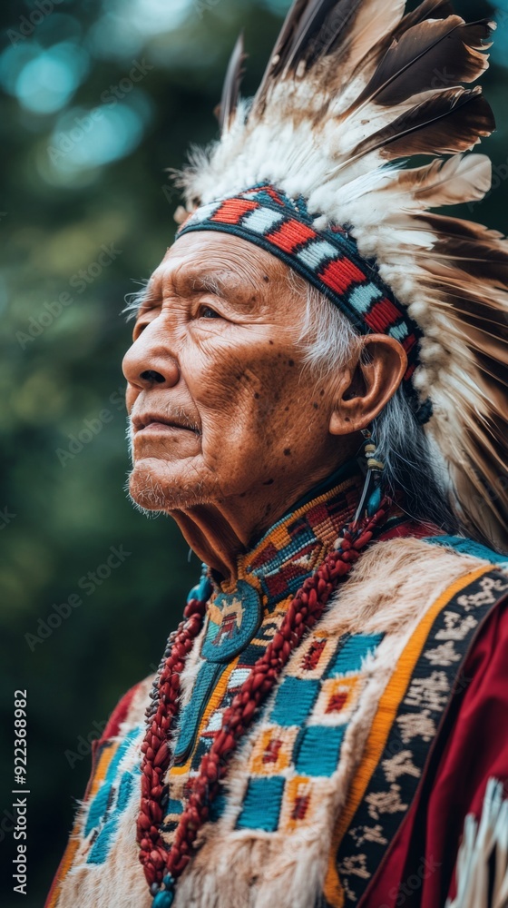Fototapeta premium Indigenous Heritage Flourishing: A Vibrant Display of Cultural Pride on International Day of the World's Indigenous Peoples