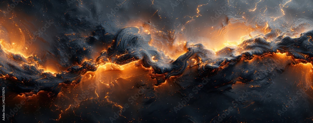 Abstract Lava Flow Landscape Abstract Lava Flow Landscape