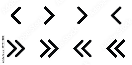 Left right chevron. left right rounded chevron