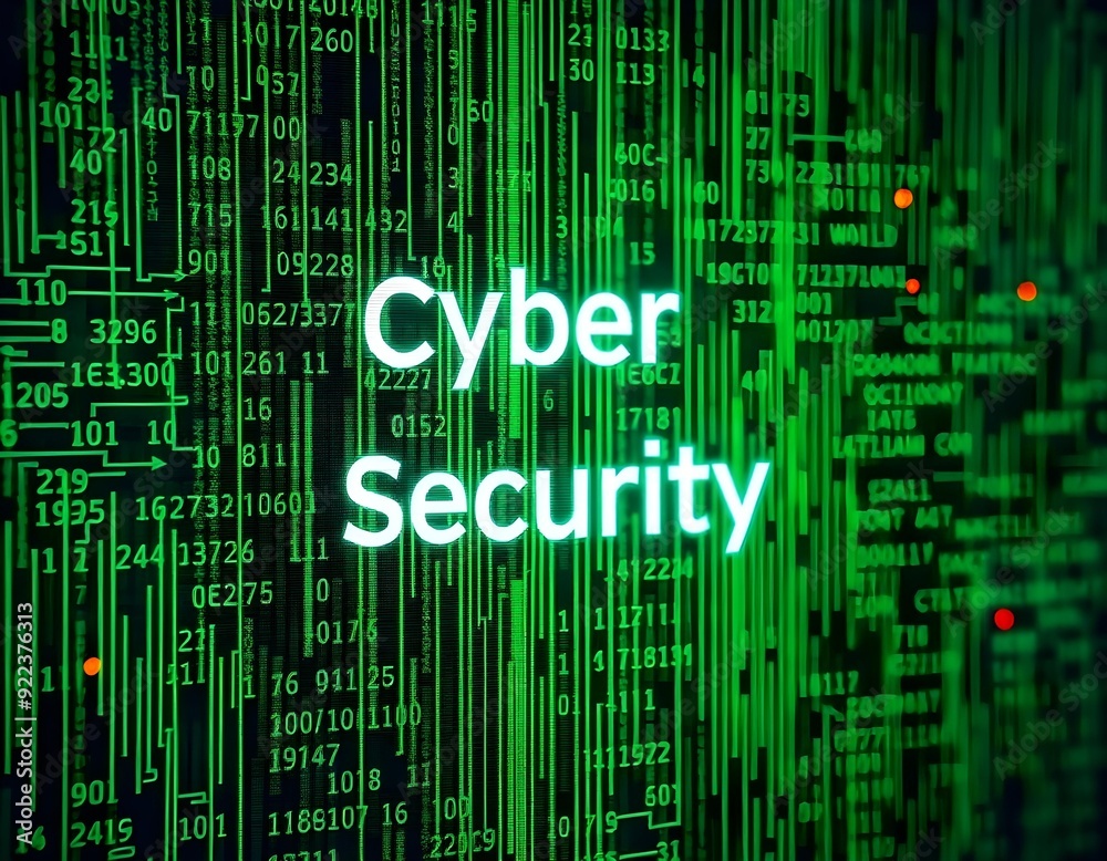 matrix cyber security text background create with ai matrix cyber security text background create with ai