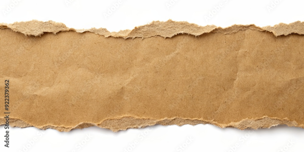 Realistic torn paper edges on brown paper cutout, torn, paper, edges, realistic, brown, cutout, ripped, ripped paper