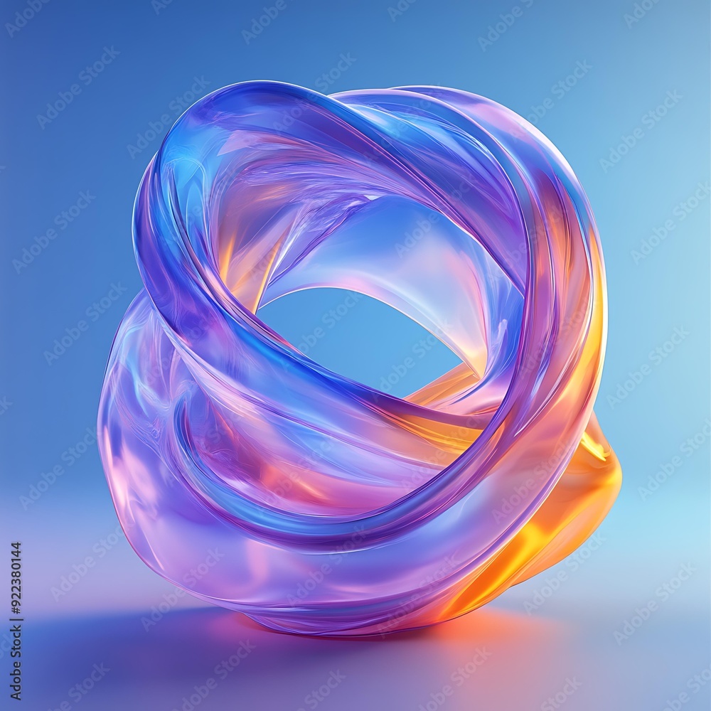 A mesmerizing abstract 3D shape with vibrant colors blending seamlessly, ideal for backgrounds, digital art, technology visuals, and creative projects needing a modern, futuristic touch, A mesmerizing abstract 3D shape with vibrant colors blending seamlessly, ideal for backgrounds, digital art, technology visuals, and creative projects needing a modern, futuristic touch,