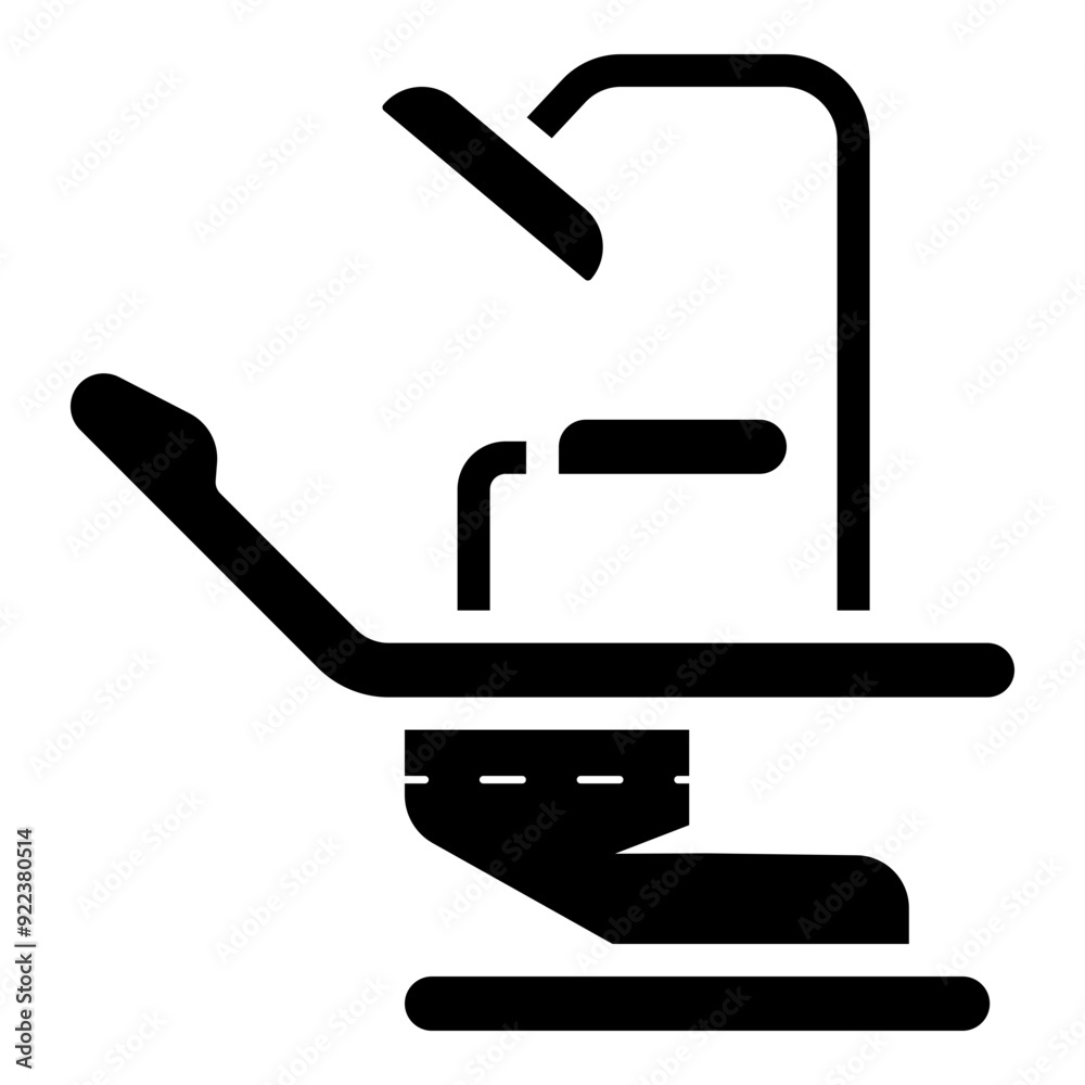 dental patient chair glyph icon dental patient chair glyph icon
