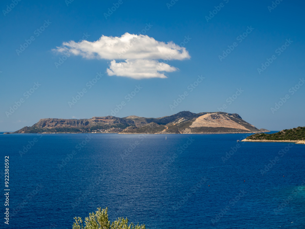 Fototapeta premium Turkish coast around Antalya, Turkey Roman ruins, Mediterranean sea