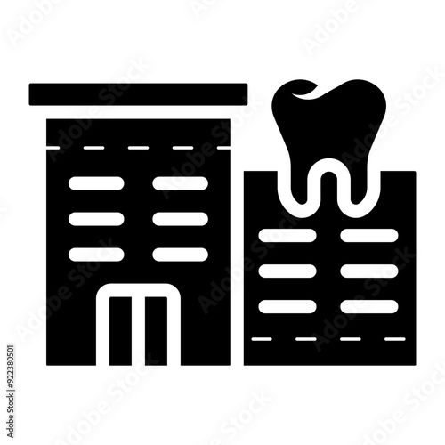 dental clinic glyph icon