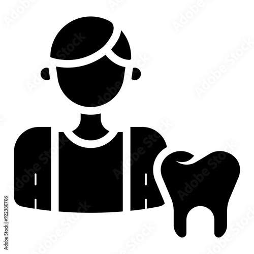 male dentist glyph icon