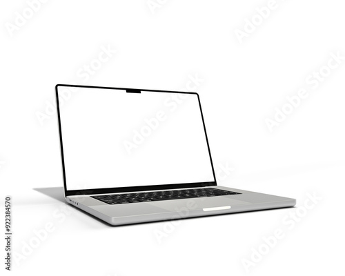 laptop mockup isolated on white