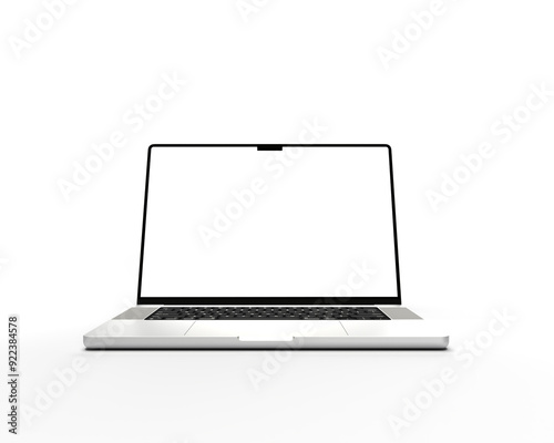 laptop mockup isolated on white