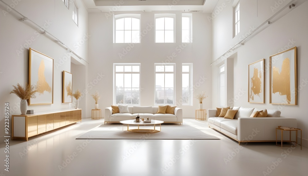 Photo interior modern design room 3d illustration