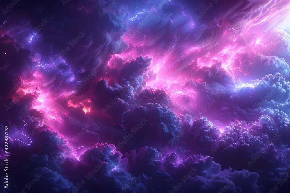 Purple Stormy Sky with Lightning Purple Stormy Sky with Lightning