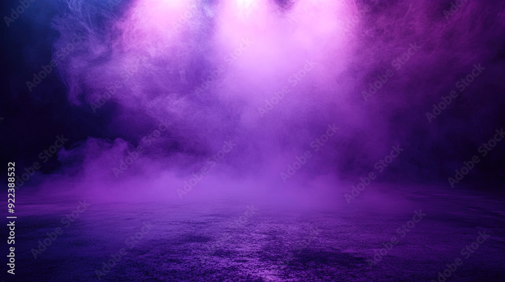 Violet light with smoke effect for product display. Violet light with smoke effect for product display.