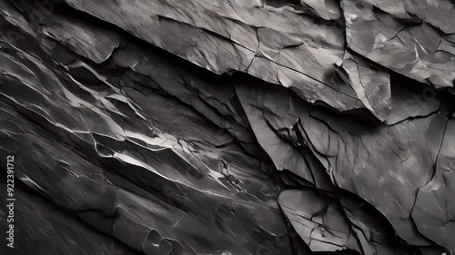Wallpaper Mural Animated black slate texture. Dark gray stone background. Torontodigital.ca
