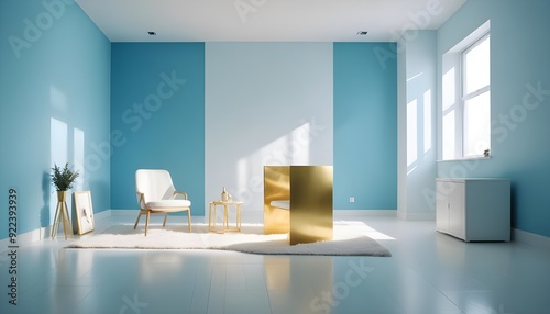 Photo interior modern design room 3d illustration