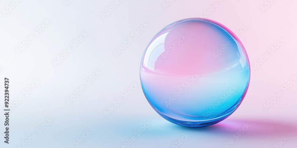 Pink and Blue Sphere on Pink Background