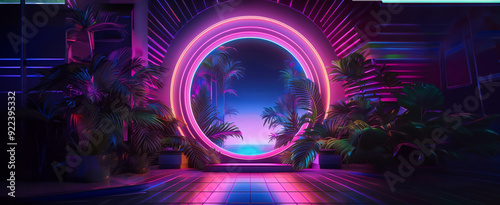 neon circle stage 