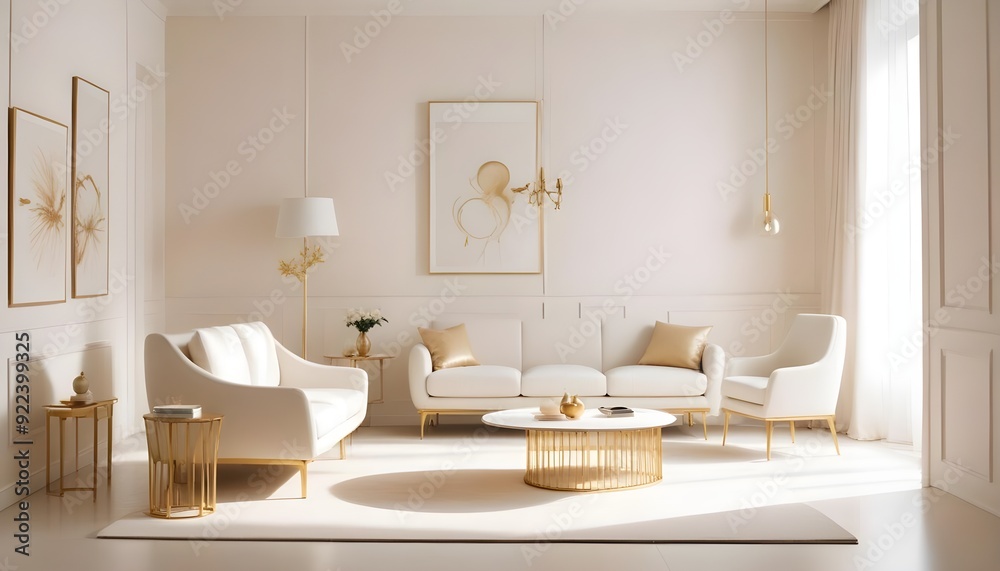 Photo interior modern design room 3d illustration Photo interior modern design room 3d illustration