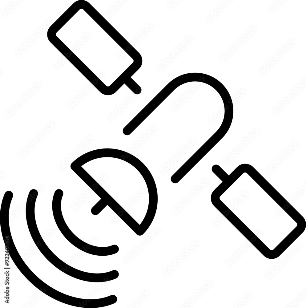 Satellite icon. Location sign. Linear icon.